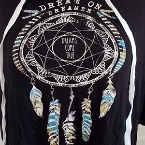 Graphic Dreamcatcher hoodie crop top